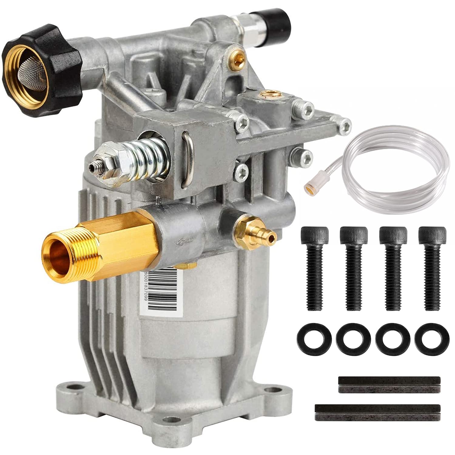 Yamatic 3/4' Shaft Horizontal Pressure Washer Pump 3400 Psi @ 2.5 Gpm Replacement Pump For Power Washer Compatible With Homelit