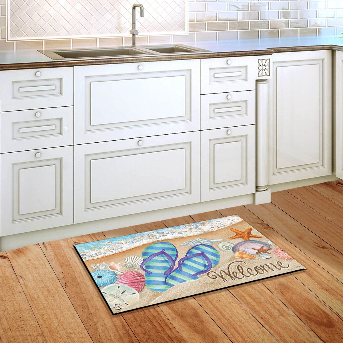 Briarwood Lane Day In The Sun Summer Doormat Flip Flops Beach Nautical Indoor Outdoor 30' X 18'