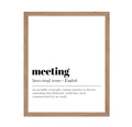 Poster Master Typography Poster - Retro Dictionary Print - Meeting Definition, Assembly of People, Book Page, Funny - Gift for C
