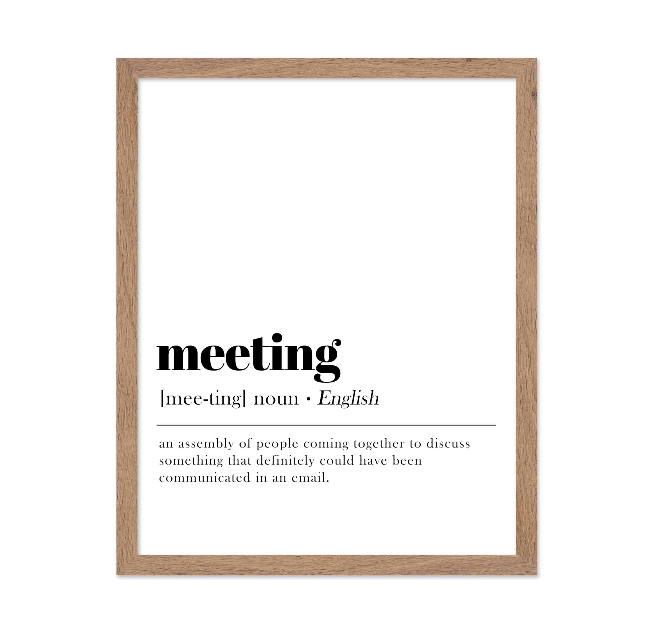 Poster Master Typography Poster - Retro Dictionary Print - Meeting Definition, Assembly of People, Book Page, Funny - Gift for C