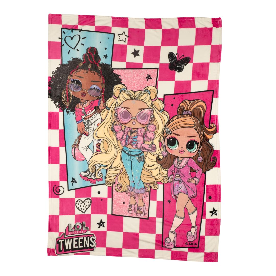 Franco Lol Surprise! Kids Bedding Super Soft Plush Throw Blanket, 46 In X 60 In, (Officially Licensed Product)