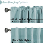 H.Versailtex Blackout Curtains Thermal Insulated Window Treatment Panels Room Darkening Blackout Drapes For Living Room Back Tab/Rod Pocket Bedroom Draperies (2 Panels, Mineral Blue, 52 X 84 Inch)
