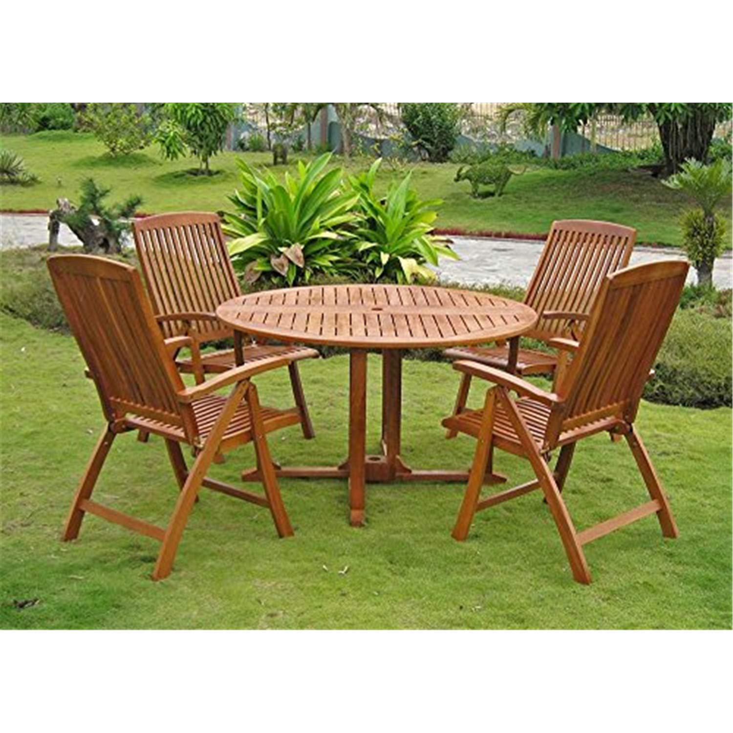 International Caravan Furniture Piece Turuel Royal Tahiti Round Dining Set