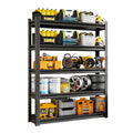 72  H Garage Shelving Unit, Garage Storage Shelves 2500LBS Heavy Duty Shelving, Adjustable 5 Tier Metal Shelving Utility Shelf, 