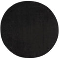 Nourison Essentials Indoor/Outdoor Black 4' X Round Area Rug, Easy Cleaning, Non Shedding, Bed Room, Living Room, Dining Room, B