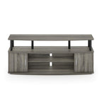Furinno JAYA Large Entertainment Stand for TV Up to 55 Inch, French Oak Grey/Black