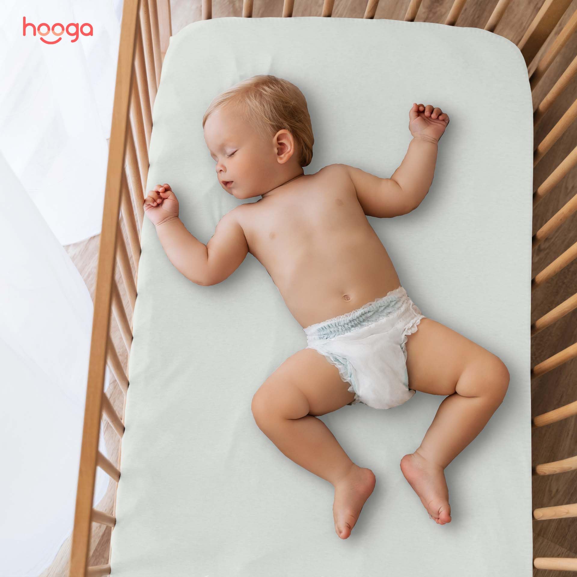 Hooga Grounding Crib Sheet, Organic Fitted Grounded Sheet For Baby Crib, Earth Connected Bedding (52   X28   X8   ) Pure Silver