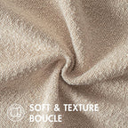 Miulee 24X24 Inch Decorative Pillow Covers For Couch Bed Set Of 2 Textured Boucle Neutral Throw Pillows Neutral Accent Solid Euro Cushion Pillowcase Cozy Soft Chair Sofa Livingroom Home Decor
