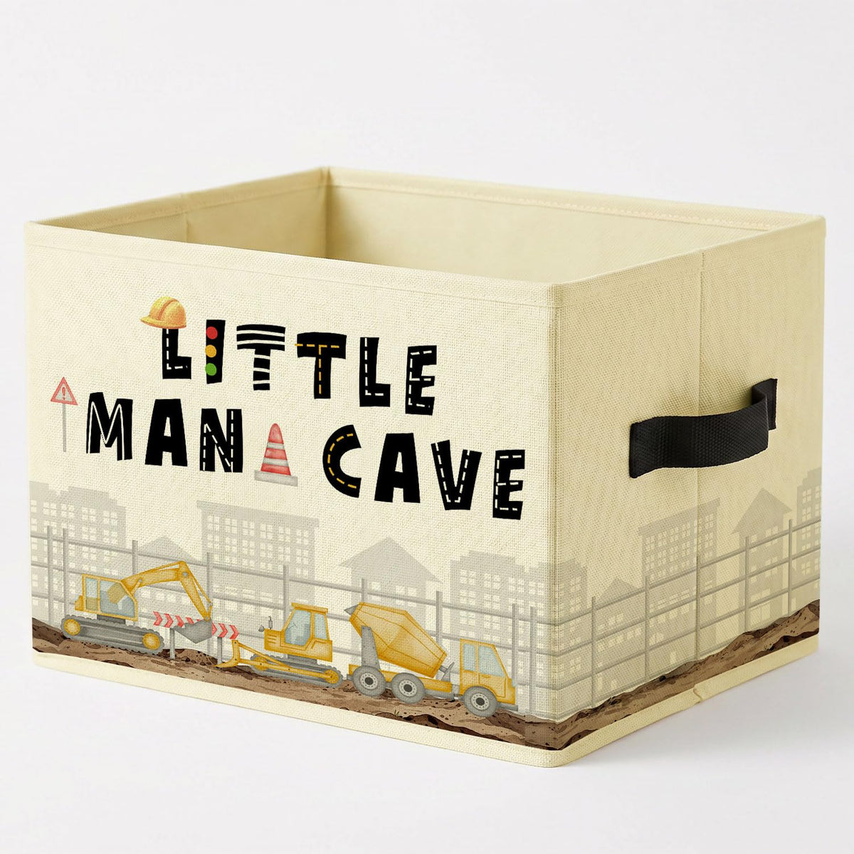 RKQIEG Construction Room Decor Storage Bins Box with Handles
