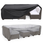 Patio Furniture Set Cover Waterproof, Mrrihand Outdoor Sectional Sofa Set Cover Heavy Duty 600D Table And Chair Set Cover 107' L×81' W×27.9' H