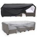 Patio Furniture Set Cover Waterproof, Mrrihand Outdoor Sectional Sofa Set Cover Heavy Duty 600D Table And Chair Set Cover 111'