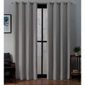 Exclusive Home Sateen Twill Woven Room Darkening Blackout Grommet Top Curtain Panel Pair, 52''x84'', Veridian Grey