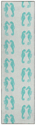 Dalyn Seabreeze Sz15 Teal Washable 2'3" X 7'6" Runner Rug Sz15Te2X8