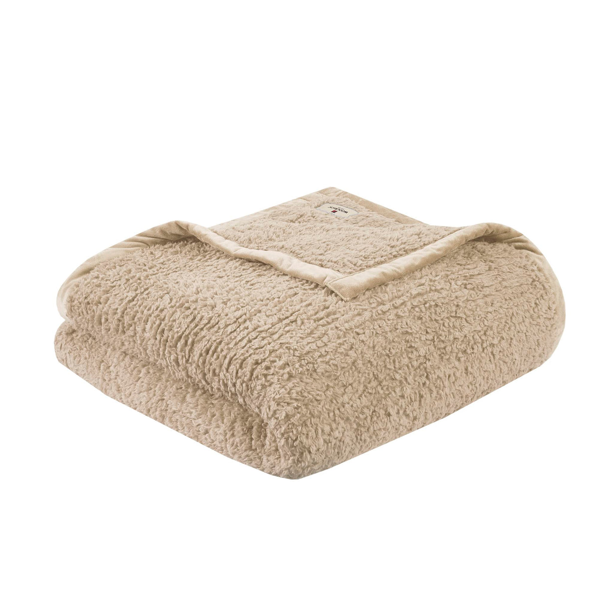 Woolrich Burlington Berber Blanket Super Soft, Cozy Lightweight Cover With Luxrurious Velvet Binding, Modern Trendy All Season B