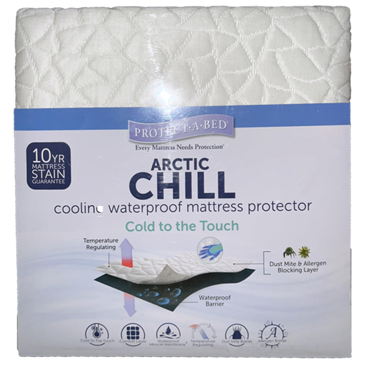 Arctic Chill Mattress Protector, Protect-A-Bed, Waterproof, 5-Sided, Twin