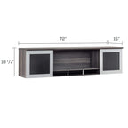 Safco Mayline Mnh72Lgs Medina Hutch Cabinet With Glass Doors, 72"W, Gray Steel Laminate