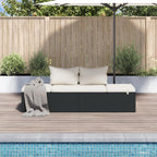 Vidaxl Patio Bed Black 76.8''X23.6'' Poly Rattan