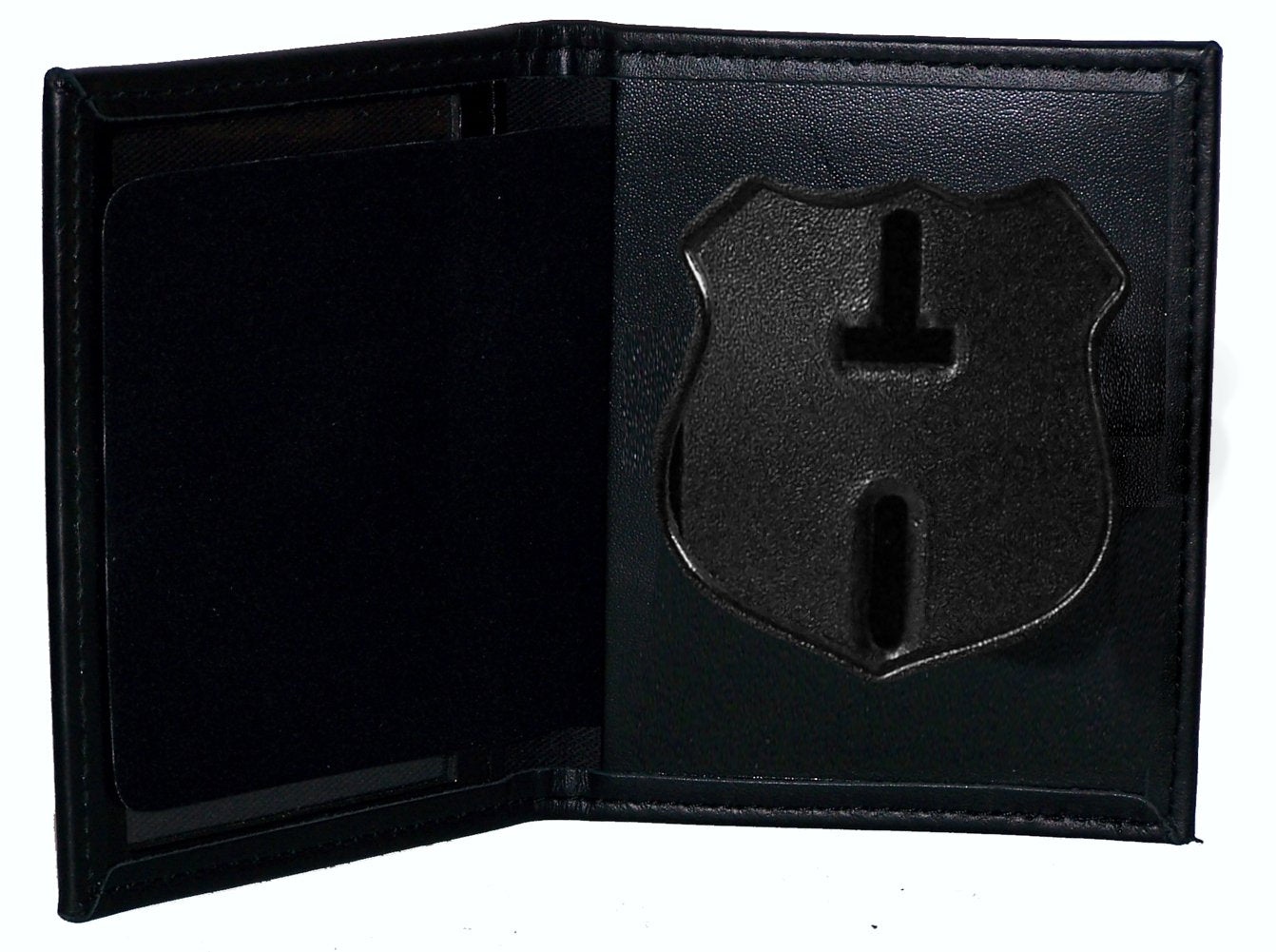 Perfect Fit Dress Leather Badge And Id Case For Ny City Patrol Officer (Cutout Pf145)