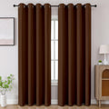CUCRAF Brown Blackout Curtains 84 inch Length 2 Panels Set, Room Darkening Drapes for Living Room Bedroom, Thermal Insulated Lig