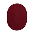 Pet Friendly Solid Color Area Rugs Burgundy - 2' x 8' Oval, Indoor, Stain Resistant, Perfect for Living Room, Bedroom, Dining Ro