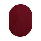 Pet Friendly Solid Color Area Rugs Burgundy - 2' x 8' Oval, Indoor, Stain Resistant, Perfect for Living Room, Bedroom, Dining Ro