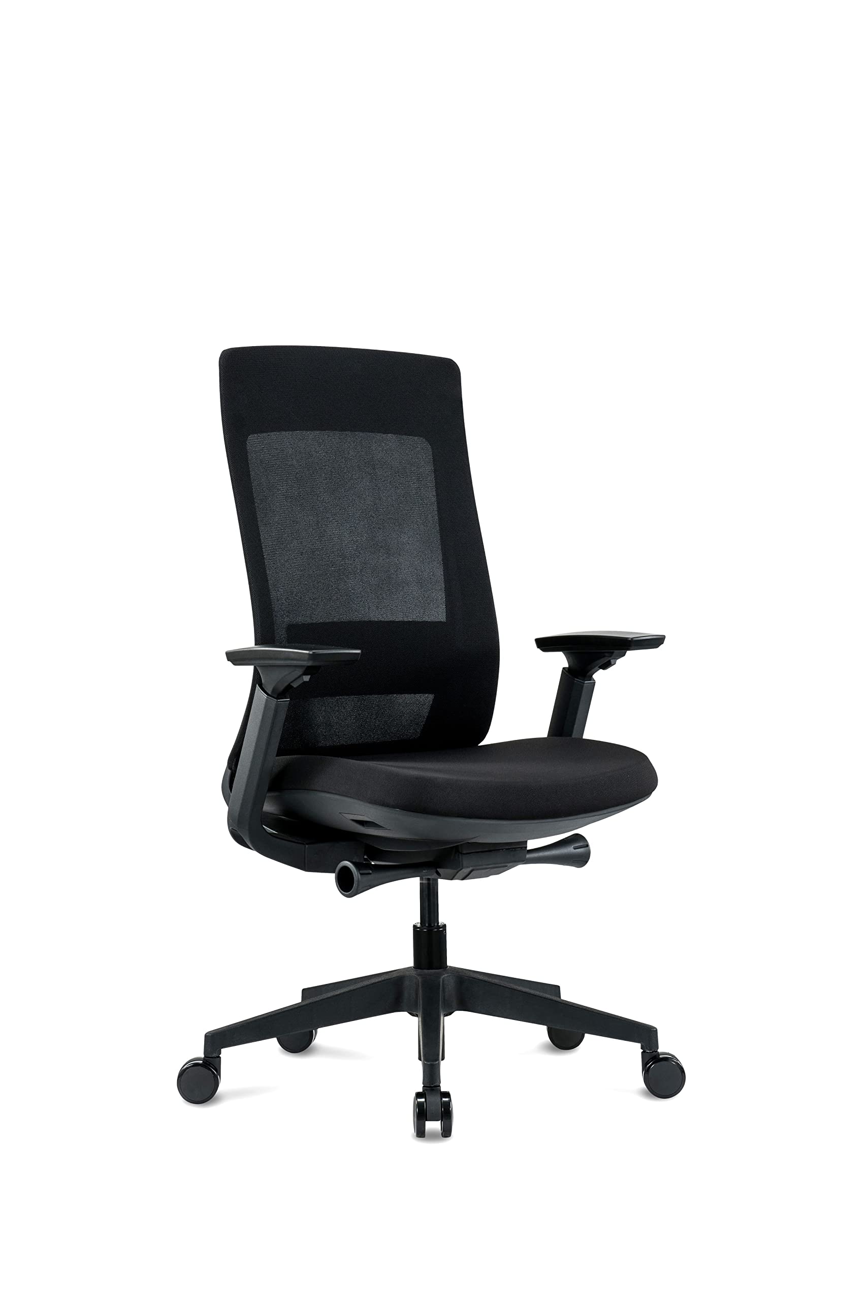 Ergohuman Elevate Black Mesh Back With Black Fabric Seat, Weight Balance, Tilt And Height Adjustment, Office Desk Chair (Black Frame)