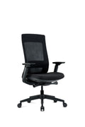 Ergohuman Elevate Black Mesh Back With Black Fabric Seat, Weight Balance, Tilt And Height Adjustment, Office Desk Chair (Black Frame)