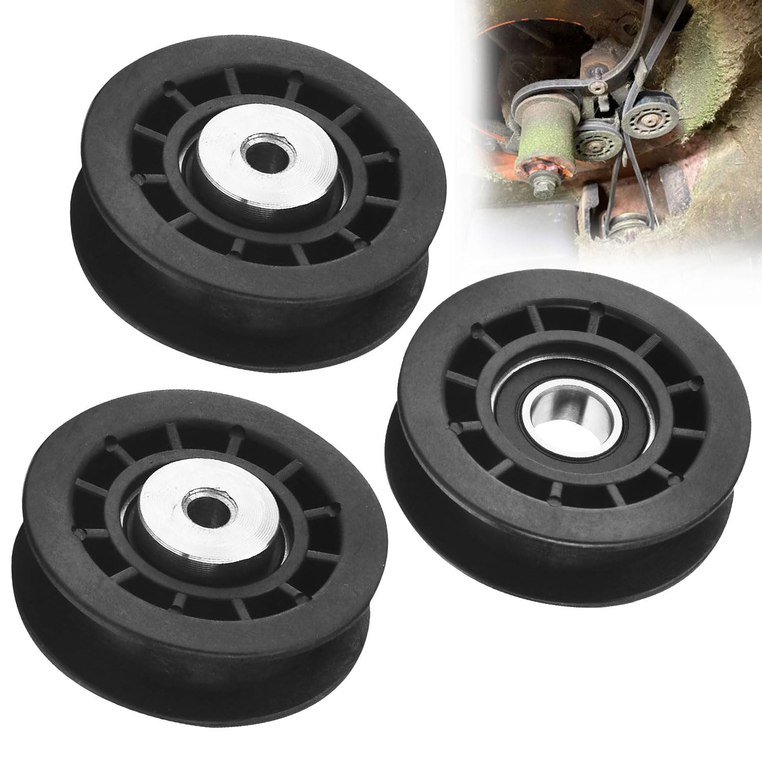 587973001 587969201 Idler Pulley Assembly Compatible With Husqvarna Craftsman Walk-Behind Lawn Mowers, For Lawn Mower Decks Idle