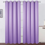 Lemomo 100% Blackout Curtains 52 X 95 Inch/Lavender Curtains 2 Panels With Black Lining Room Darkening Thermal Insulated Bedroom
