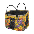 ZUXONGSY Whimsical Cat Quilted Stoage Basket with Handles Large Capacity Abstract Laundry Hamper Toys Nursery Organizer Storage 