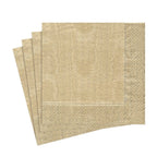 Entertaining with Caspari Luncheon Napkin, Moire Gold, 20-Pack