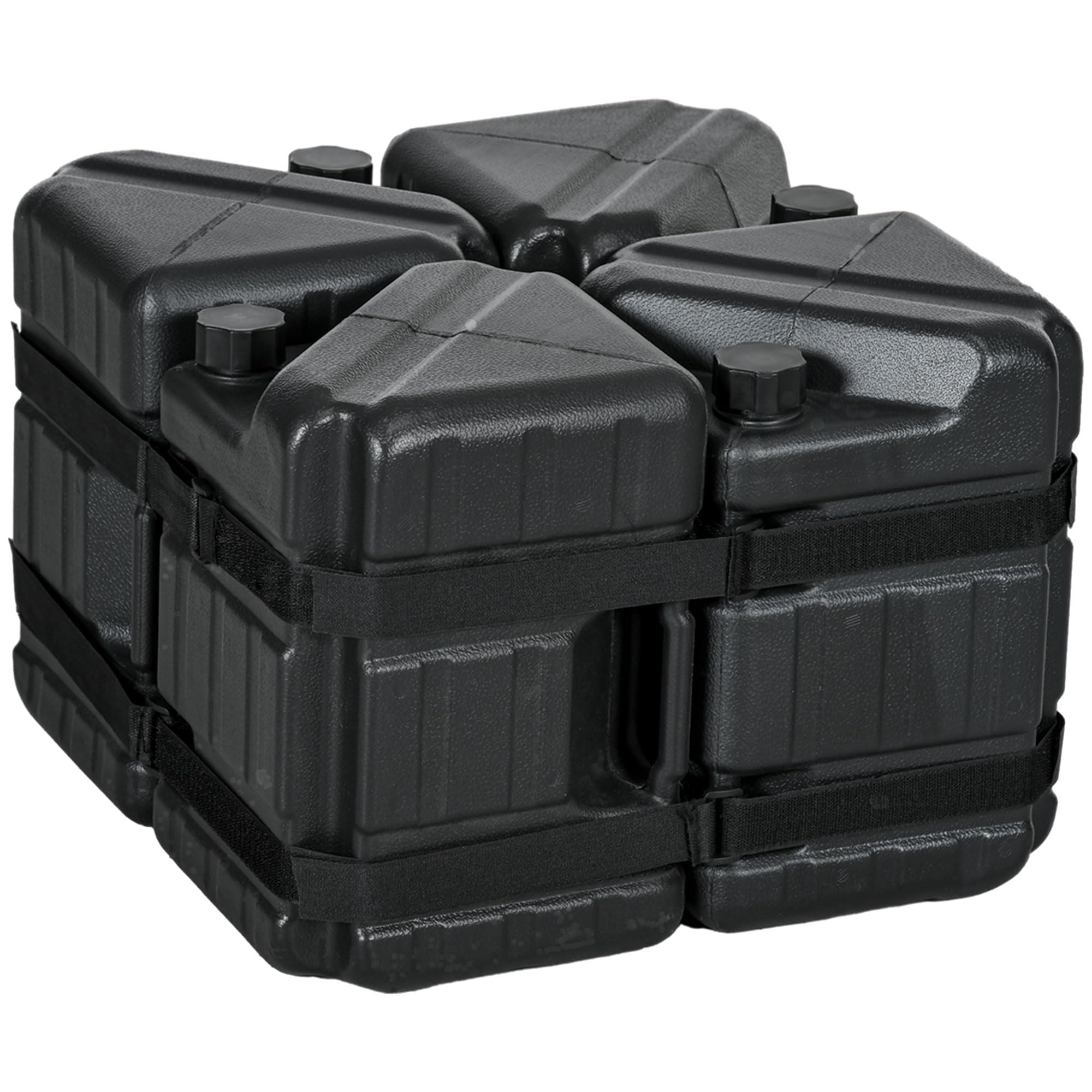 Outsunny Set Of 4 Straight Leg Canopy Weights, Hdpe Water Or Sand Filled Tent Weights For Pop Up Canopy, With Built-In Handles A