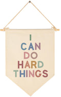 I Can Do Hard Things-Affirmations Pennant Wall Decor Gifts for Baby Boys Girls Kids-Canvas Hanging Pennant Banner Wall Decor Gif