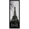 wallsthatspeak 8x25 Black Picture Frame for Puzzles Posters Photos or Artwork
