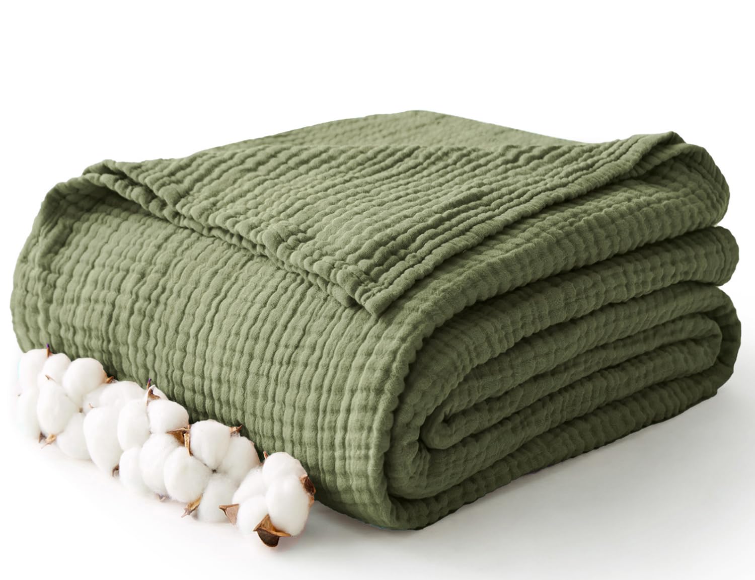Kozyhvn 100% Cotton Muslin Blanket Twin 60  x 80 , Breathable and Lightweight Cotton Twin Blankets for Couch, Soft Cooling Summe