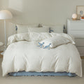 Girl Duvet Cover Full Cozy Cotton Comforter Cover Blue Flowers Coquette Bedding Set 3 Piece For Teen College Dorm Romantic Fresh