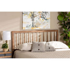 Baxton Studio Valin Modern and Contemporary Ash Walnut Finished Wood Full Size Headboard