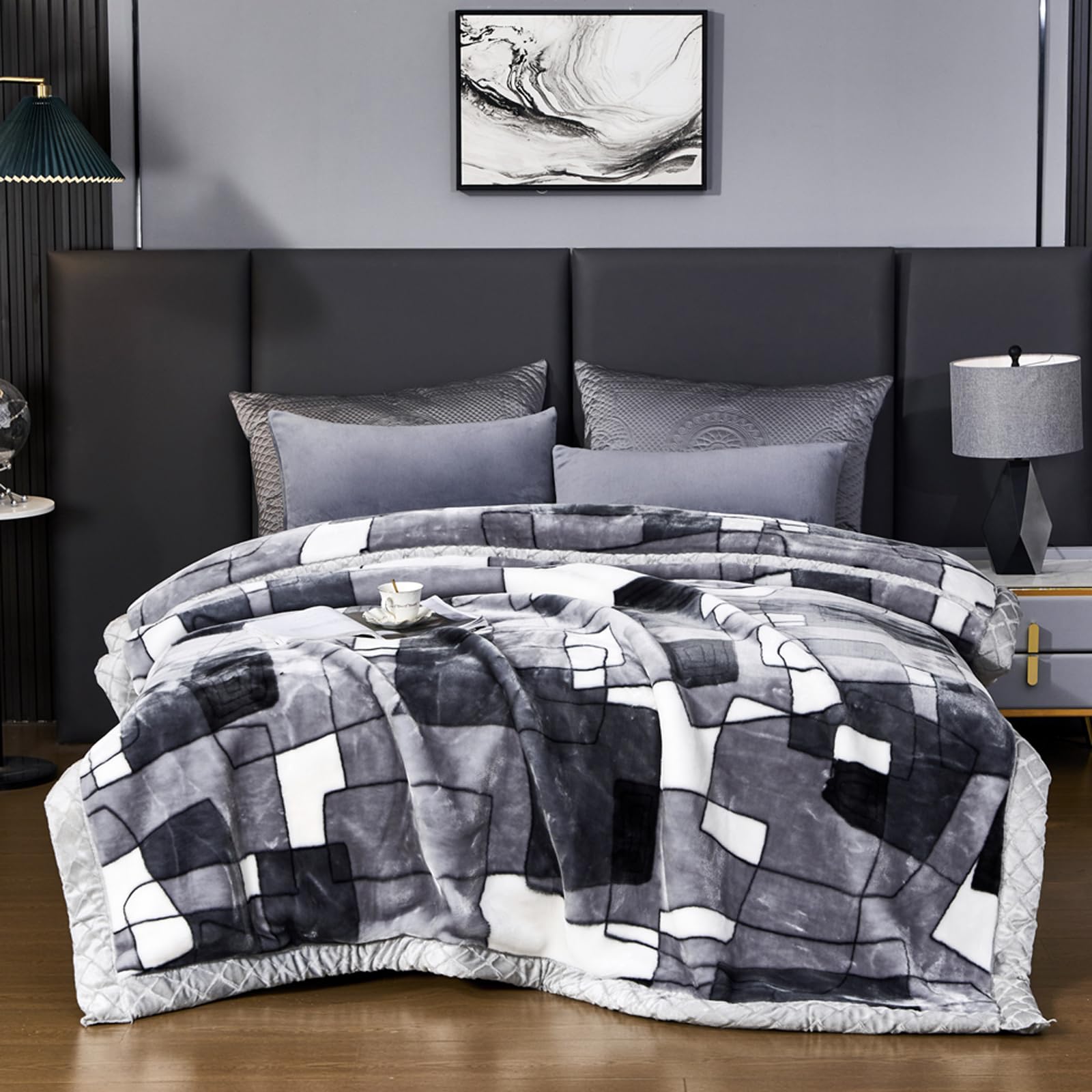 Lgykumeg 9Lb Heavy Korean Faux Mink Fleece Blanket Queen Size 79X91 Inch,Plush Flannel Blanket,Silky Soft And Warm, 2 Ply Rasche