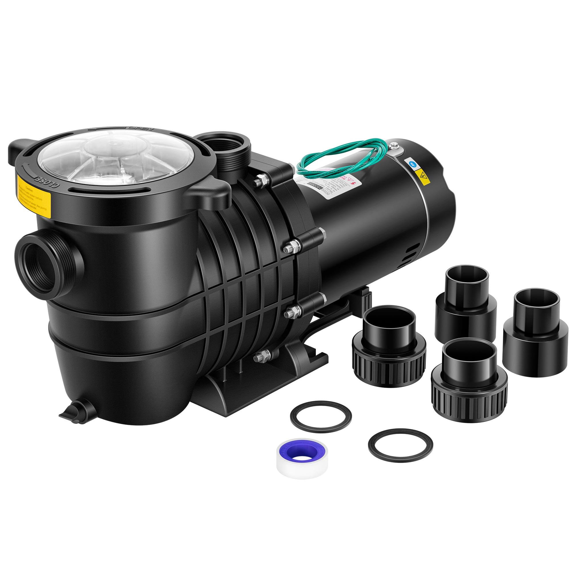 Vivohome Upgraded Cec Certificated 2.0 Hp 6800 Gph Powerful Self-Priming Pool Pump With Strainer Basket For Pool 15,000-30,000 G