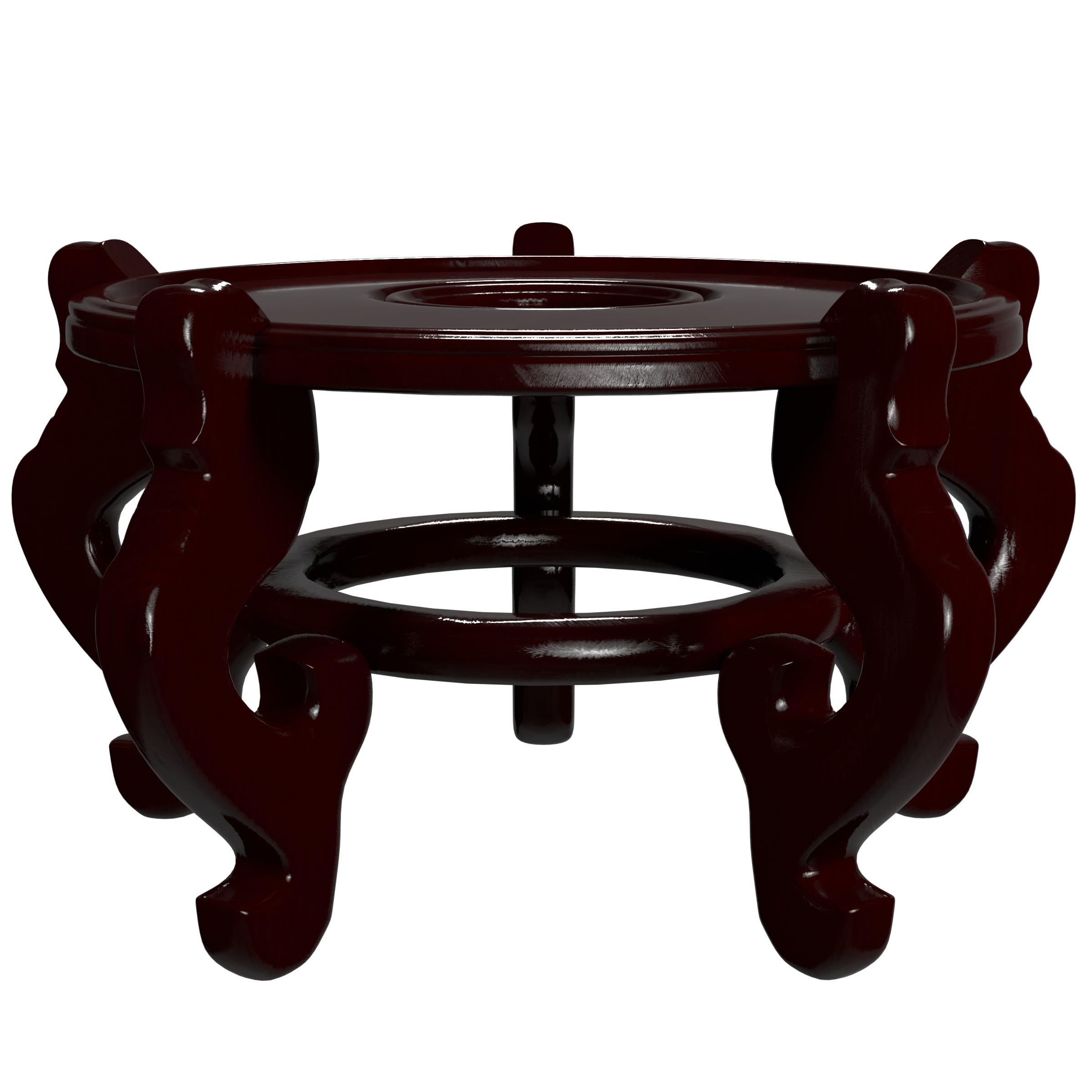 Red Lantern Rosewood Fishbowl Stand - Size 14.5 in. Base Diameter