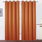 Lemomo Blackout Curtains 66 X 95 Inch/Orange Curtains Set Of 2 Panels/Thermal Insulated Room Darkening Bedroom Curtains