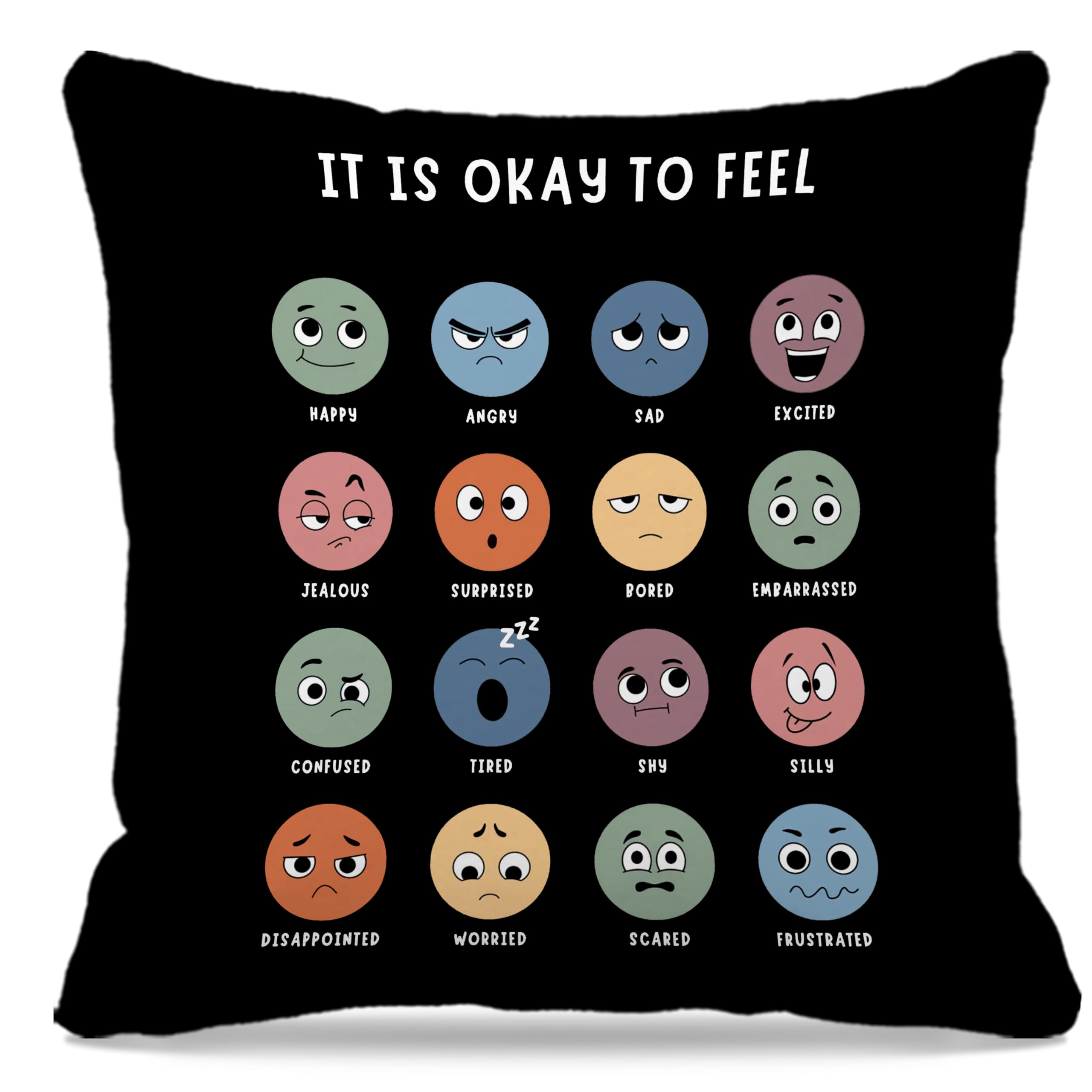 Nogrit Calming Corner Counseling Office Must Haves Throw Pillow Cover, Mental Health Pillowcase Decor For Mental Health Counselo