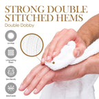 Elaine Karen White Wash Cloths For Your Face - 12 Pack Premium Cotton Washcloths - Hotel & Spa Bathroom Face Towels - 13X13 Face