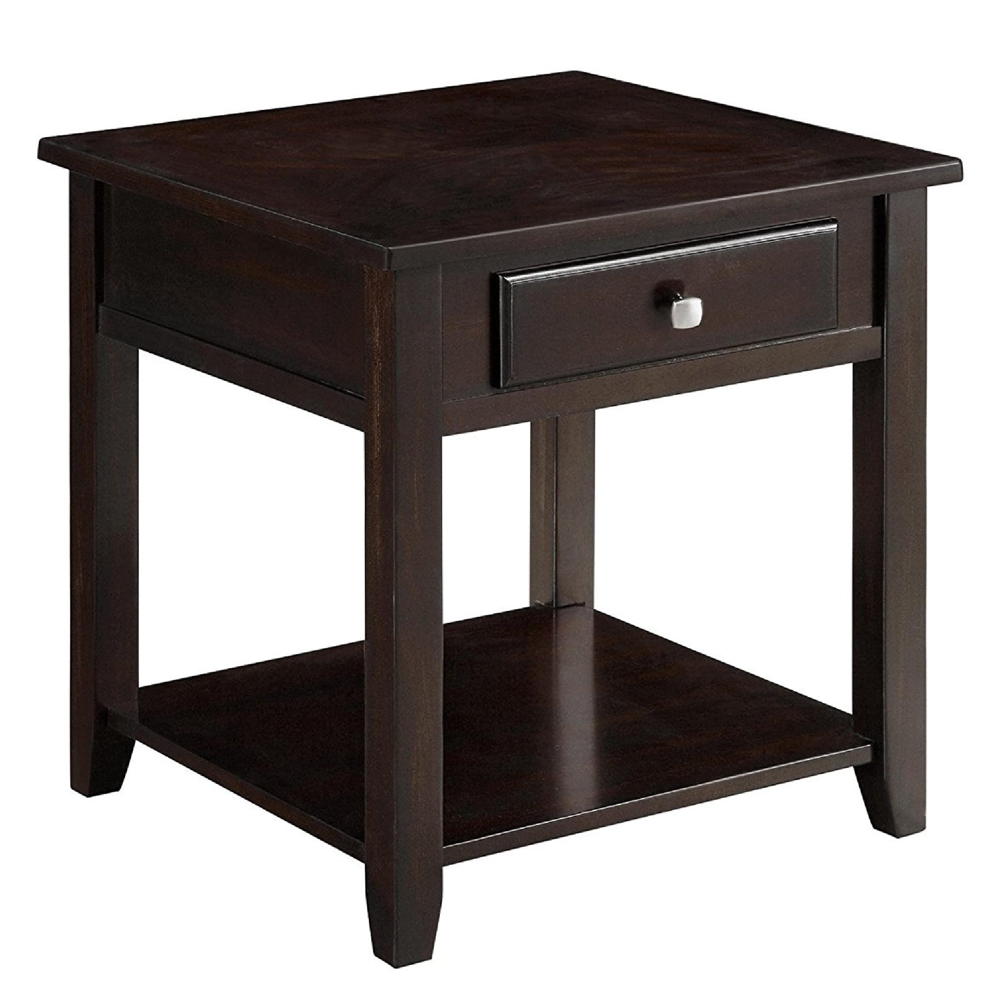 Benjara, Brown Benzara Wooden End Table With Drawer And Bottom Shelf