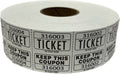 The Ticket Guru-Large Number Raffle 50/50 Tickets-2000/Roll (White)