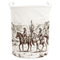 FYLISWN Vintage Western Cowboy Laundry Basket Hamper
