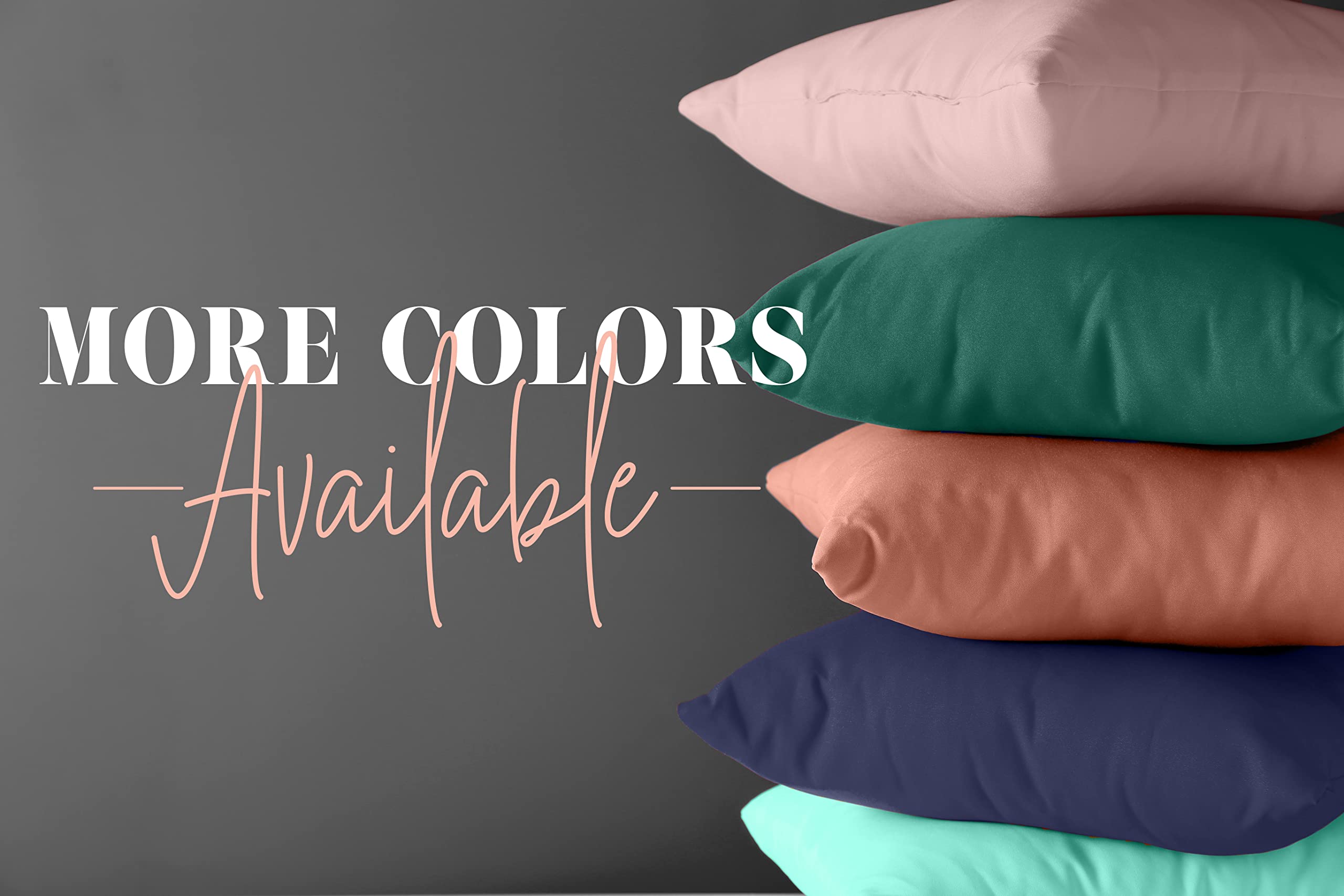 Elegant Comfort 6-Pack Solid Pillowcases 1500 Premium Hotel Quality Microfiber - Smooth Weave, Wrinkle And Fade Resistant, Easy Slip-On, 6-Piece Set, King Pillowcase, Coral