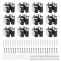 PATIKIL Broom and Mop Holder, 12 Pack Wall Mounted Stainless Steel Mop Hanger Heavy Garden Tool Organizer Rack Hanging Clips wit