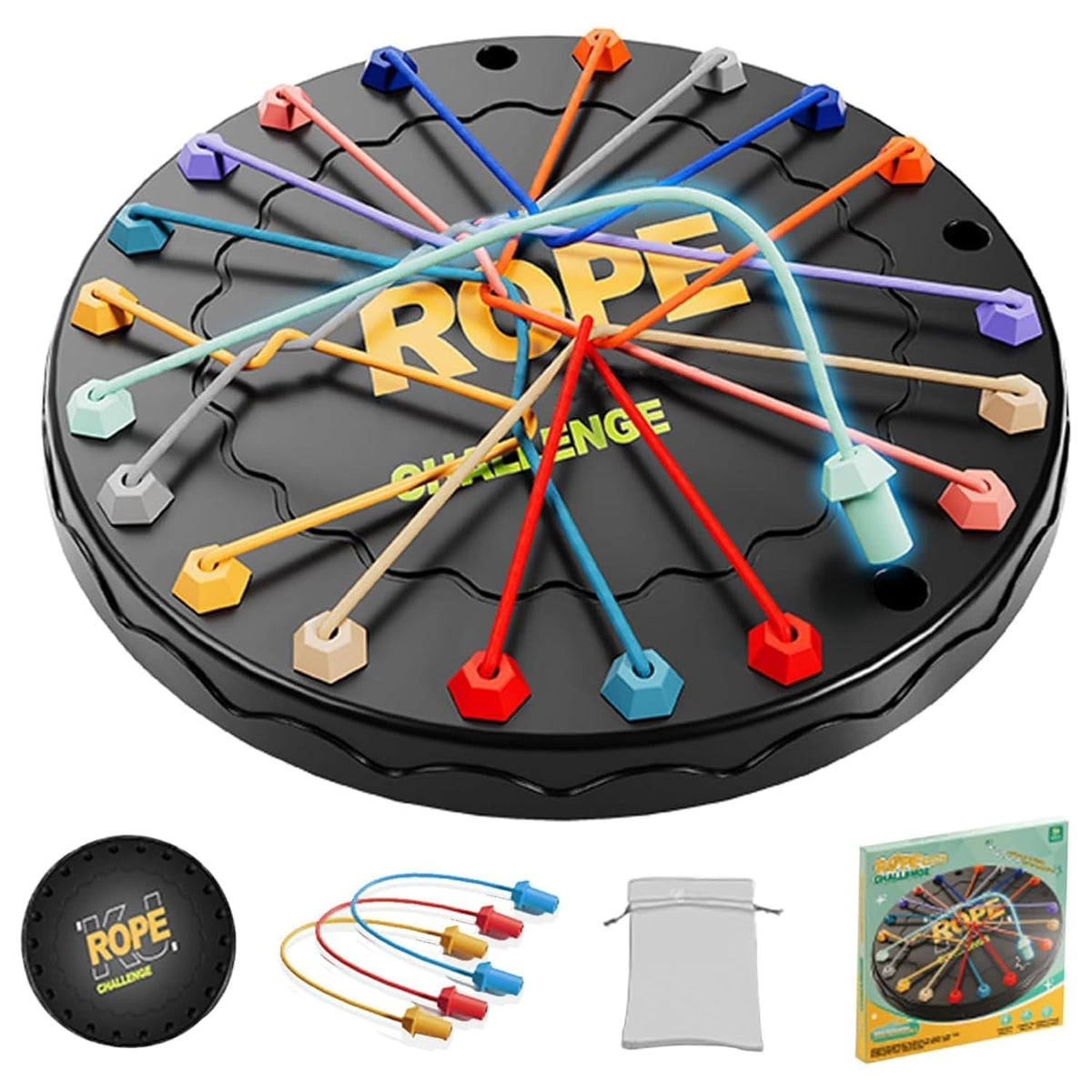 Chhoti Duniya Rope Untangling Puzzle Game,Twisted Rope Puzzle For Kids & Adults,Family Travel Party Games With MultiLevel Chall