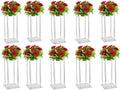 10 Pcs Acrylic Clear Vases for Wedding Centerpieces, 23.62in Tall Flower Vases, Engagement Home Party Table Decor Centerpiece Va